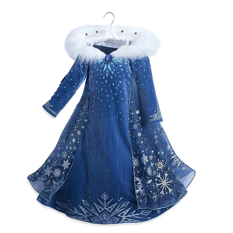 

Kids Girls Elsa Dress for 3 4 5 6 7 8 Years Long Sleeve Cartoon Print Elsa Costume Fashion Children Sofia Cosplay Clothes 2L39A