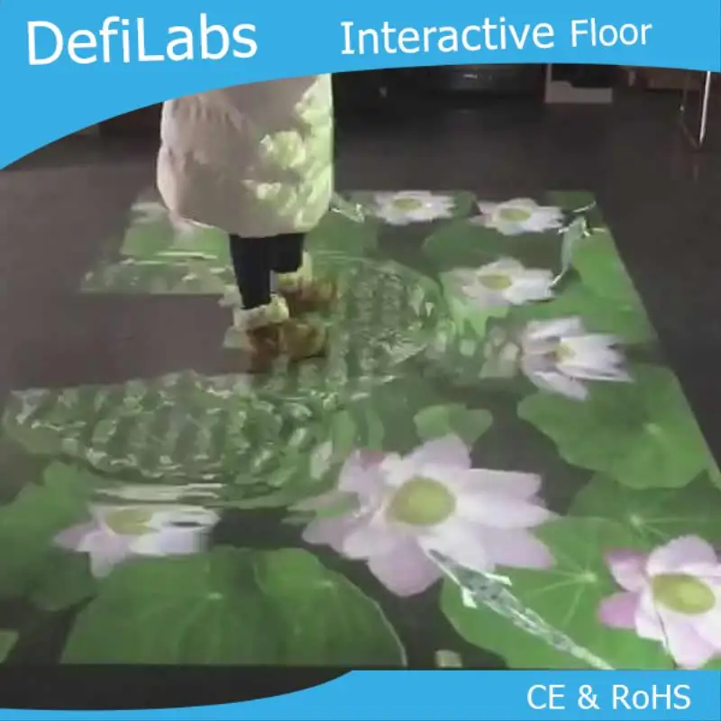 

DefiLabs Hot selling Interactive floor software and 130 effects,The ability to expand,projector,projection shape