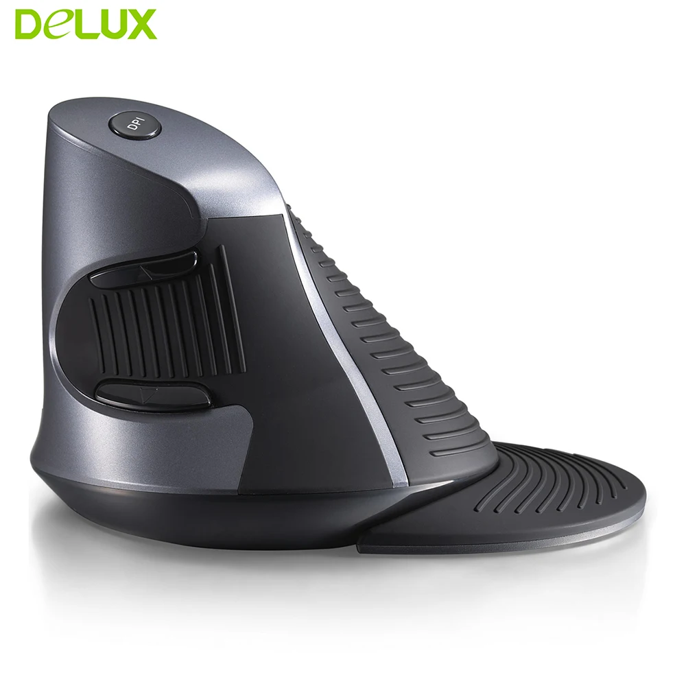 

Delux M618 Wireless Vertical Mouse Ergonomics 1600dpi Optical Mause Gaming 2.4GHZ Mice Computer Mouse for Desktop PC Laptop