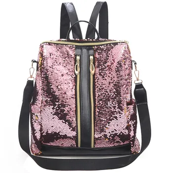 

Shining Sequins Backpack Women backpack school for girl Travel Large Capacity Bags Party Bags Glitter Backpack Mochila #LR2