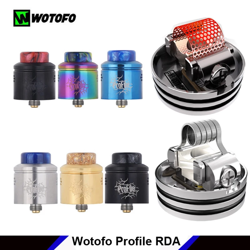 Оригинальный испаритель для электронной сигареты Wotofo Profile RDA с резьбой 24 мм 510 2 шт.