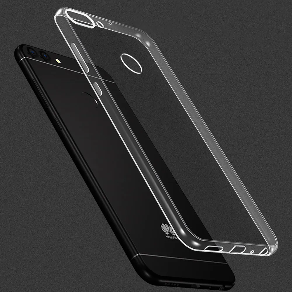 Для Huawei P Smart Case ультратонкий Мягкий силиконовый прозрачный чехол с защитой от