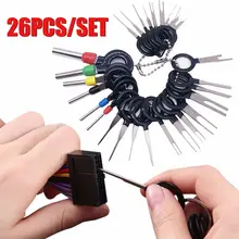 26pcs Car Wire Terminals Removals Release Tool Plug Extractor Puller Universal