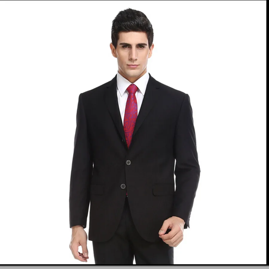 Suit men's suits business professional suit 2 woolly coat and trousers