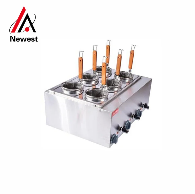 6kw noodle cooking machine ,6 basket pasta boiler noodles cooking