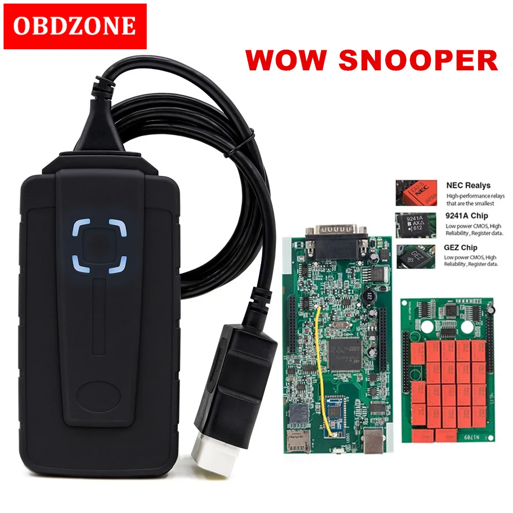 

High Quality WOW SNOOPER CDP TCS Diagnostic Scanner V5.008 R2 Keygen with Bluetooth for Cars and Trucks
