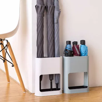 

OTHERHOUSE ABS Umbrella Stands Rain Gear Holder Storage Rack Shelf Umbrella Storage Box Container Draining Can Household Tools