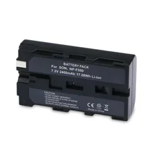 NASTIMA 7 2V 2400mAh NP F330 Li ion Battery for Sony NP F530 NP F550 NP