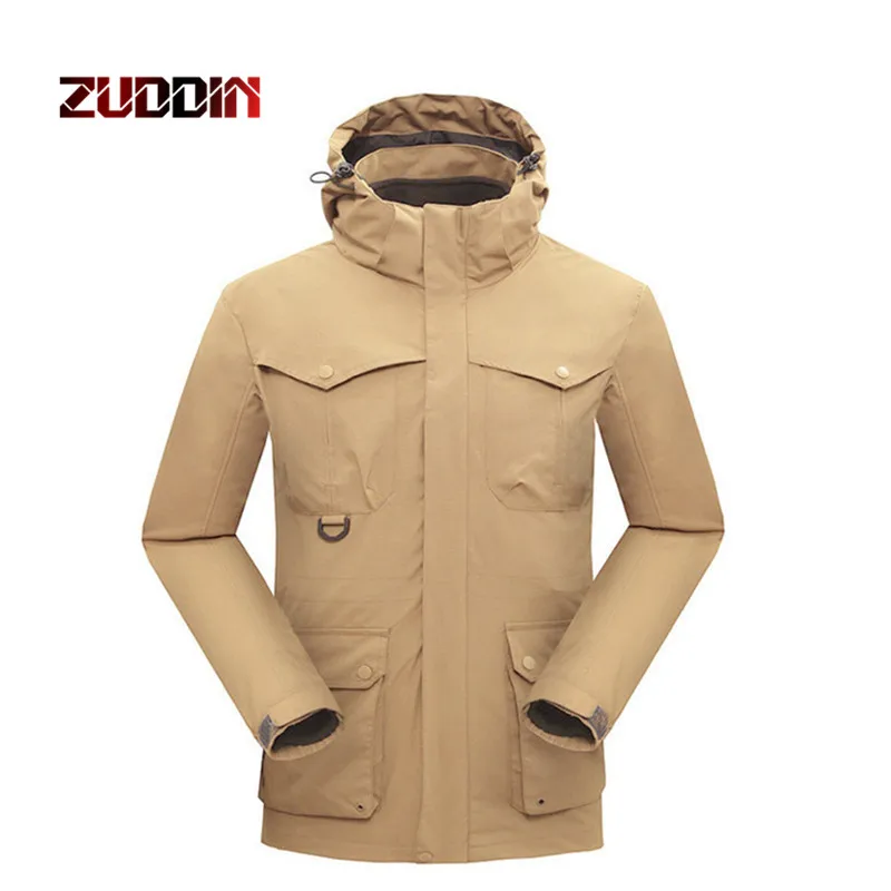 

Men's Winter Inner Fleece Waterproof Jacket Outdoor Sport Warm Brand Coat Hiking Camping Trekking Skiing Male Jackets
