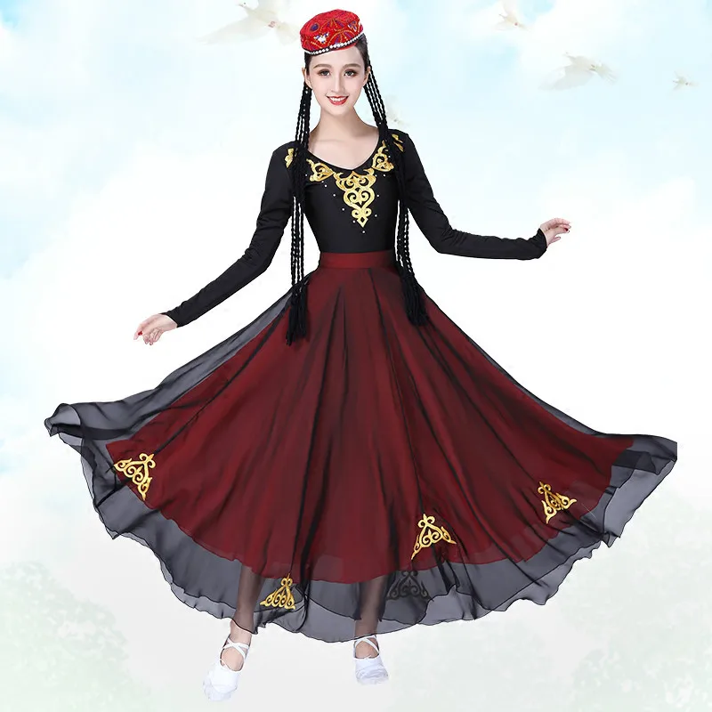 

Xinjiang dance costumes women's new practice practice skirt skirt set performance clothing
