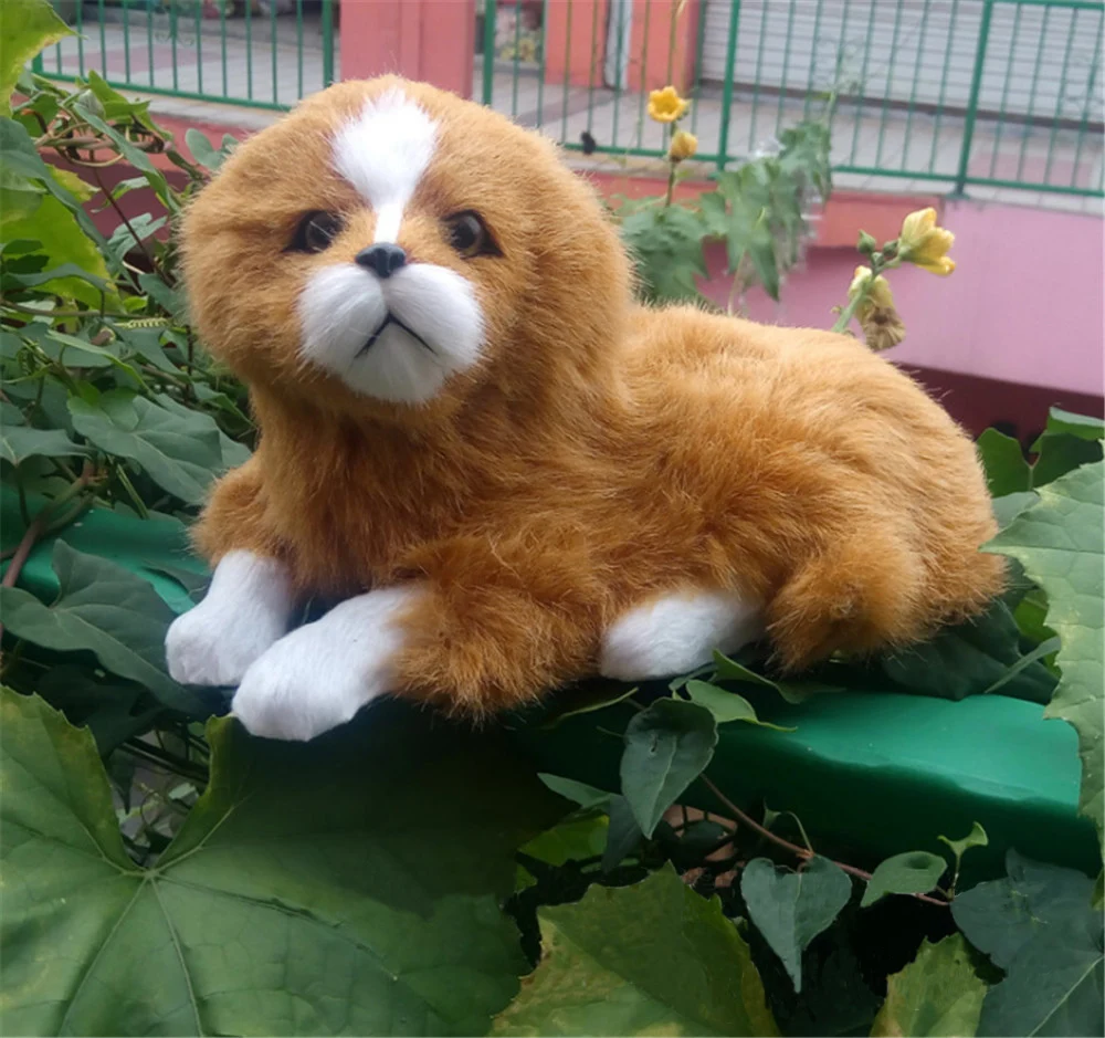 Fancytrader Simulation Animals Fox Dog Bunny Toy Made of Polyethylene and Furs Realistic Mini Doll Decoration Props 15cm3