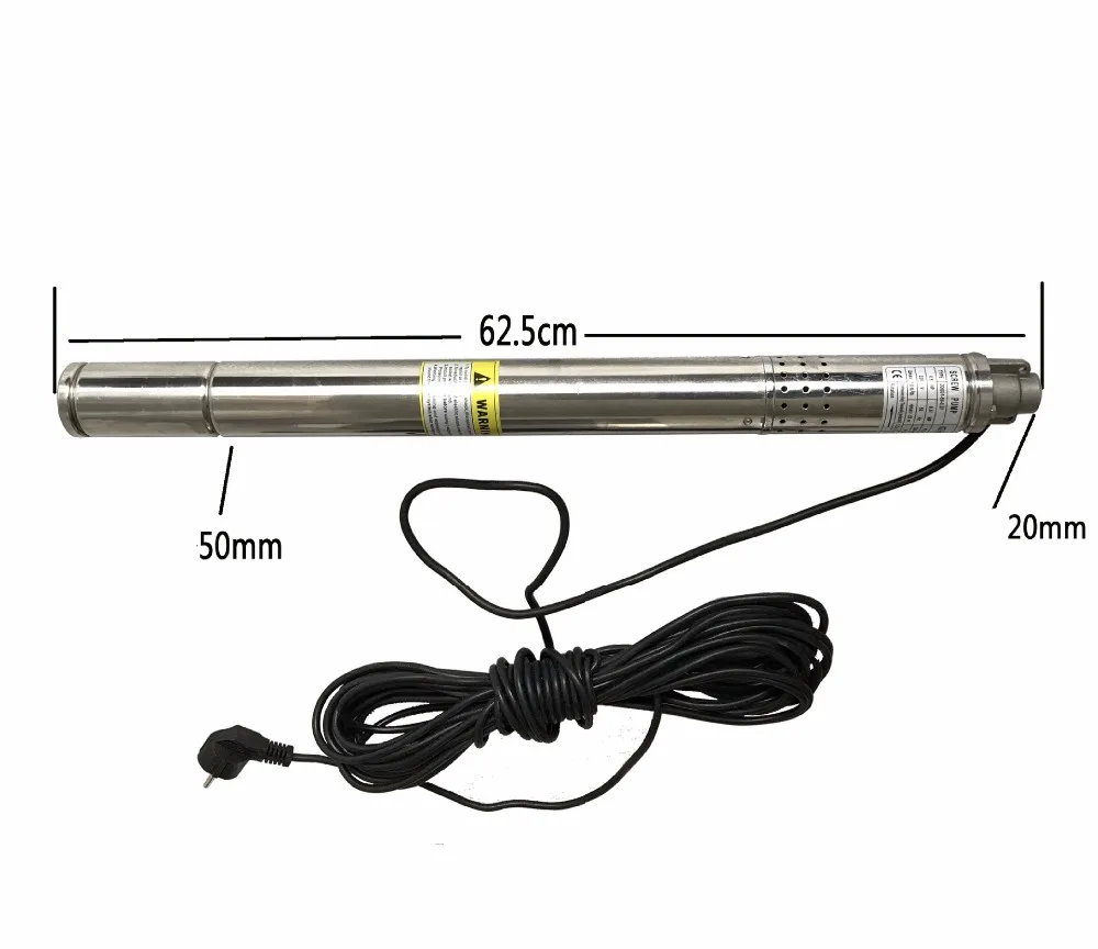 

0.5HP 1800L/H Stainless Steel Submersible Water Pump Best Irrigation Well Pump 220V 55M Lift Max