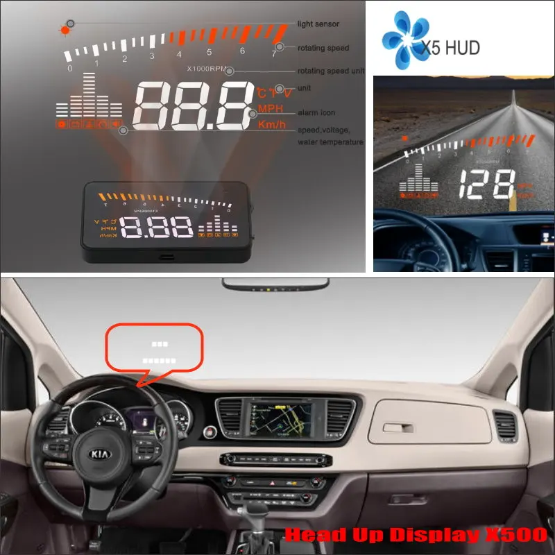 

For KIA Sedona / Sorento / Sportage 2015 2016 - Car HUD Head Up Display - Saft Driving Screen Projector Refkecting Windshield