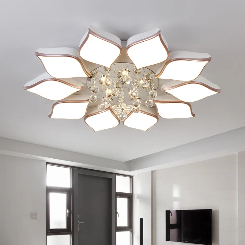 

Crystal Modern Led Ceiling Lights For Living Room Bedroom AC85-265V lustre lamparas de techo avize Crystal Ceiling Lamp Fixtures