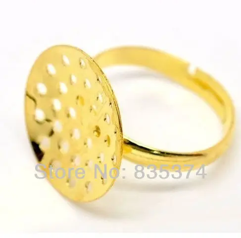 

500PCs Adjustable Rings Blank Findings 17.5mm (Tray:14mm)