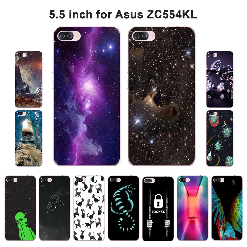 

For Asus Zenfone 4 Max ZC554KL Case 5.5 Nebula Painted Soft TPU Cover For Asus ZC554KL ZC 554KL Silicone Phone Shell