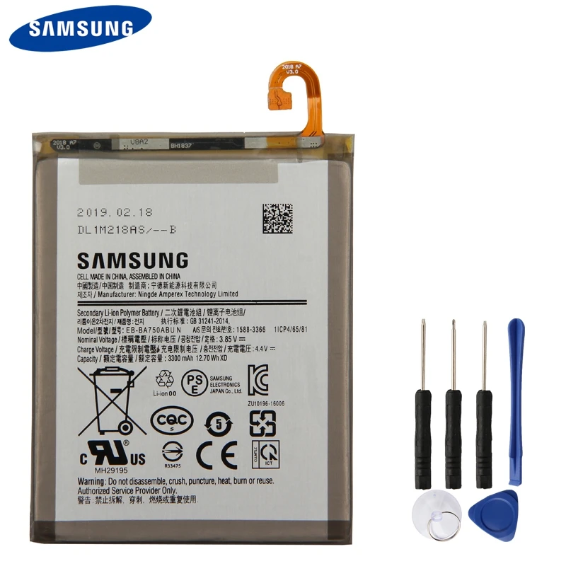 Аккумулятор samsung EB-BA750ABU для samsung Galaxy версии A7 SM-A730x A730x SM-A750F A10 3300 мАч