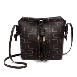 Малый PU кожаный Кроссбоди сумка для мобильного телефона с кисточкой Женская сумка-мешок LT88