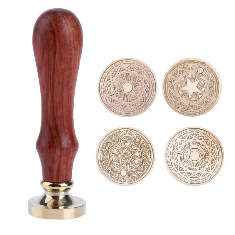 

Retro Style Wood Sealing Wax Classic Antique Stamp Initial Alphabet Wax Seal Wedding Invitation Stamp Beech Handle Decorative
