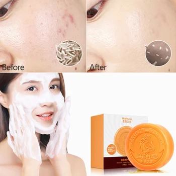 

Natural Horse Oil Moisturizing Soap Facial Care Oil-controlling Refreshing Whitening Hydrating 100g Long Lasting