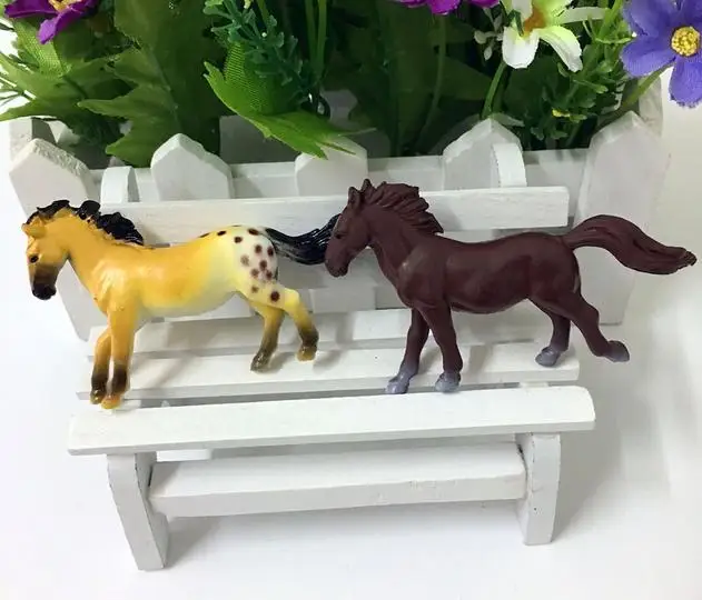 

12pcs/set animal model, horse 6.5cm, home decoration,kids toys