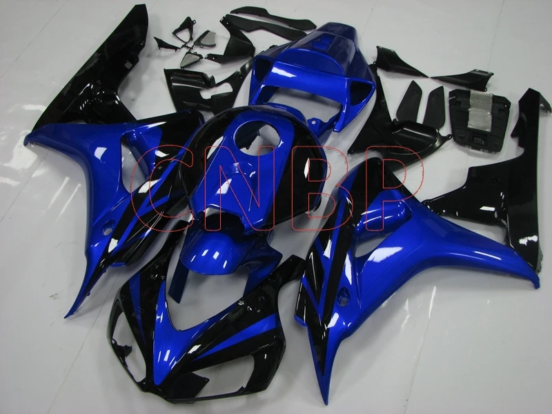 Набор для всего тела CBR 1000 RR 2006 2007 черно голубые Обтекатели Пластиковые