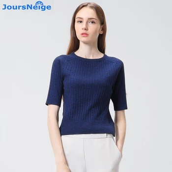 

Knitted Sweater Womens 2017 Spring New Fashion Slim Pullovers O NeckShort-sleeved Solid Knitwear Women Jumpers Crop Tops