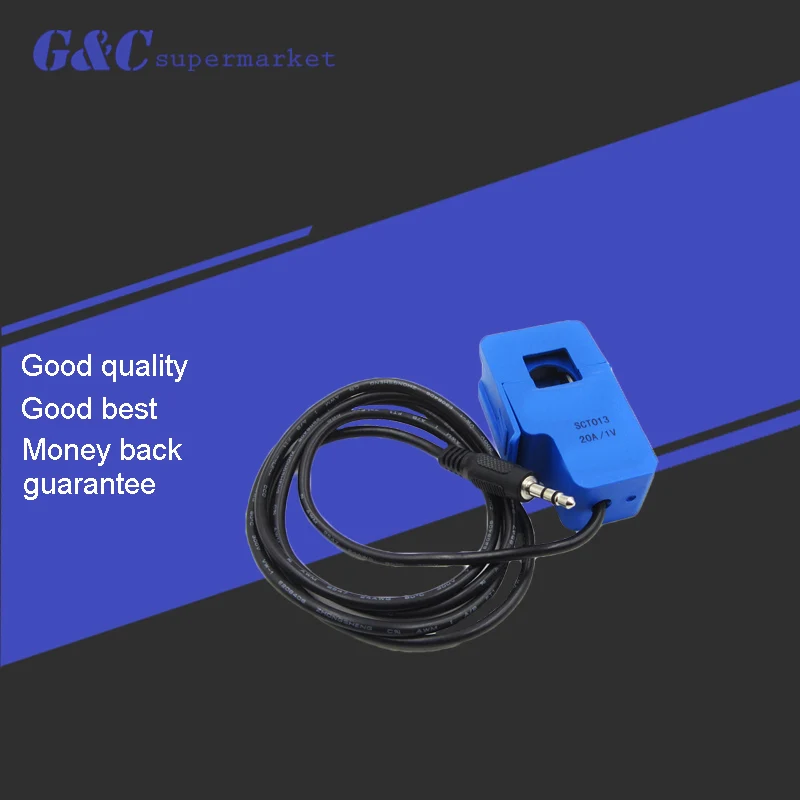 

1pcs Current Transformer 20A 0-1V SCT-013-020 Non-invasive AC Current Sensor