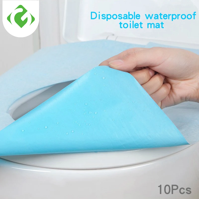 

Disposable Toilet Seat Covers Mat 10Pcs/Pack Toilet Paper Pad Waterproof For Travel Camping Bathroom Accessiories Pocket Size