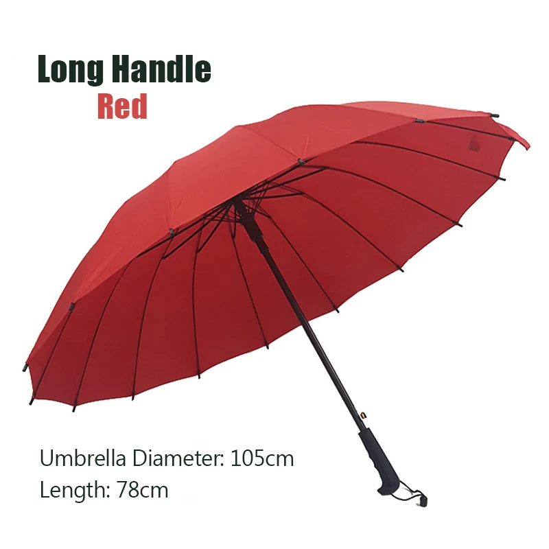 Automatic Umbrella Rain Proof Outdoor Auto Sunny Rainy Long Handle Umbrella For Women Men Open Button Parasol Multi Color