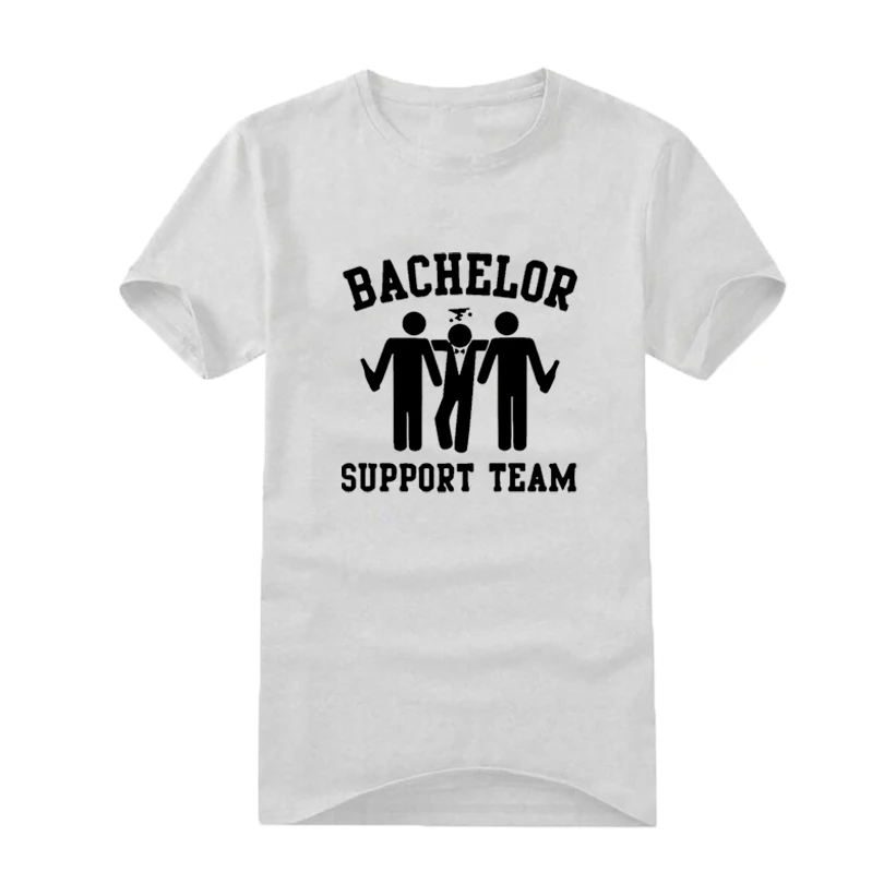 

Mens T Shirt Fasihon 2018 Funny Bachelor Support Team Slogan Bachelor Party T Shirts Hipster Harajuku Print Cotton T-shirt