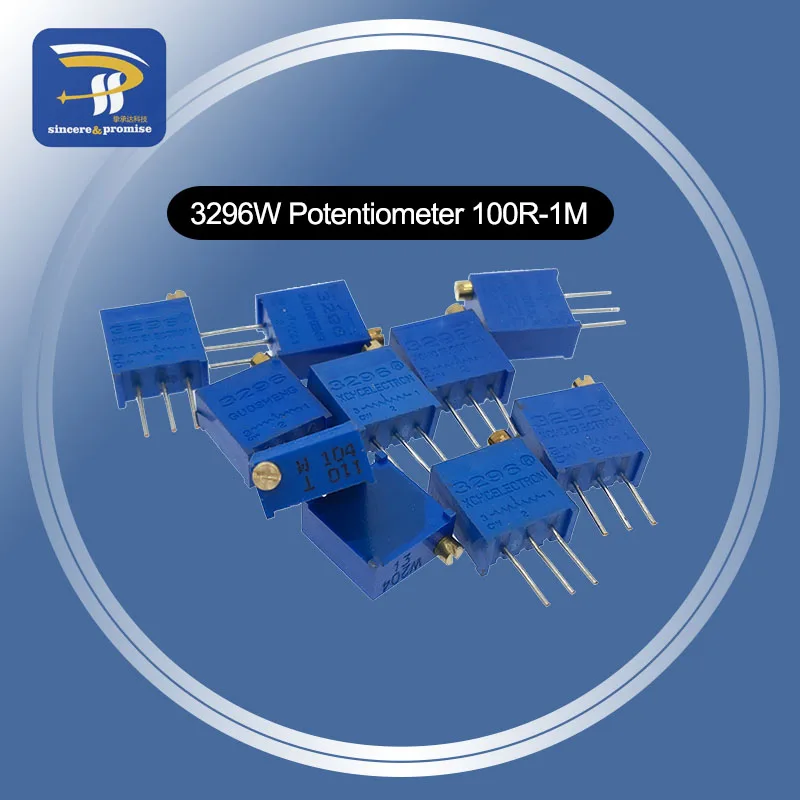 10 шт. 3296 потенциометра Комплект высокой точности 3296 Вт переменный резистор 100R-1 м 200R 500R 1 к 2 к 5 к 10 к 20 к 50 к 100 к 200 к 500 к