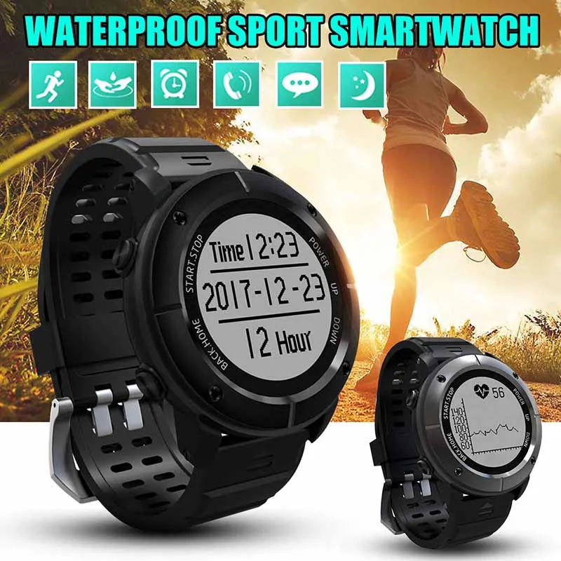 

UW80C 1.2 inch Smart Watches Waterproof Heart Rate Monitor Barometer GPS Thermometer Remote Control Sport Smart Watch