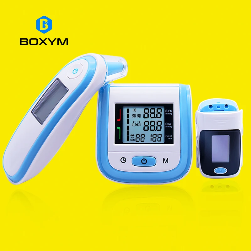 BOXYM Finger Pulse Oximeter SpO2 Wrist Blood Pressure Monitor Ear