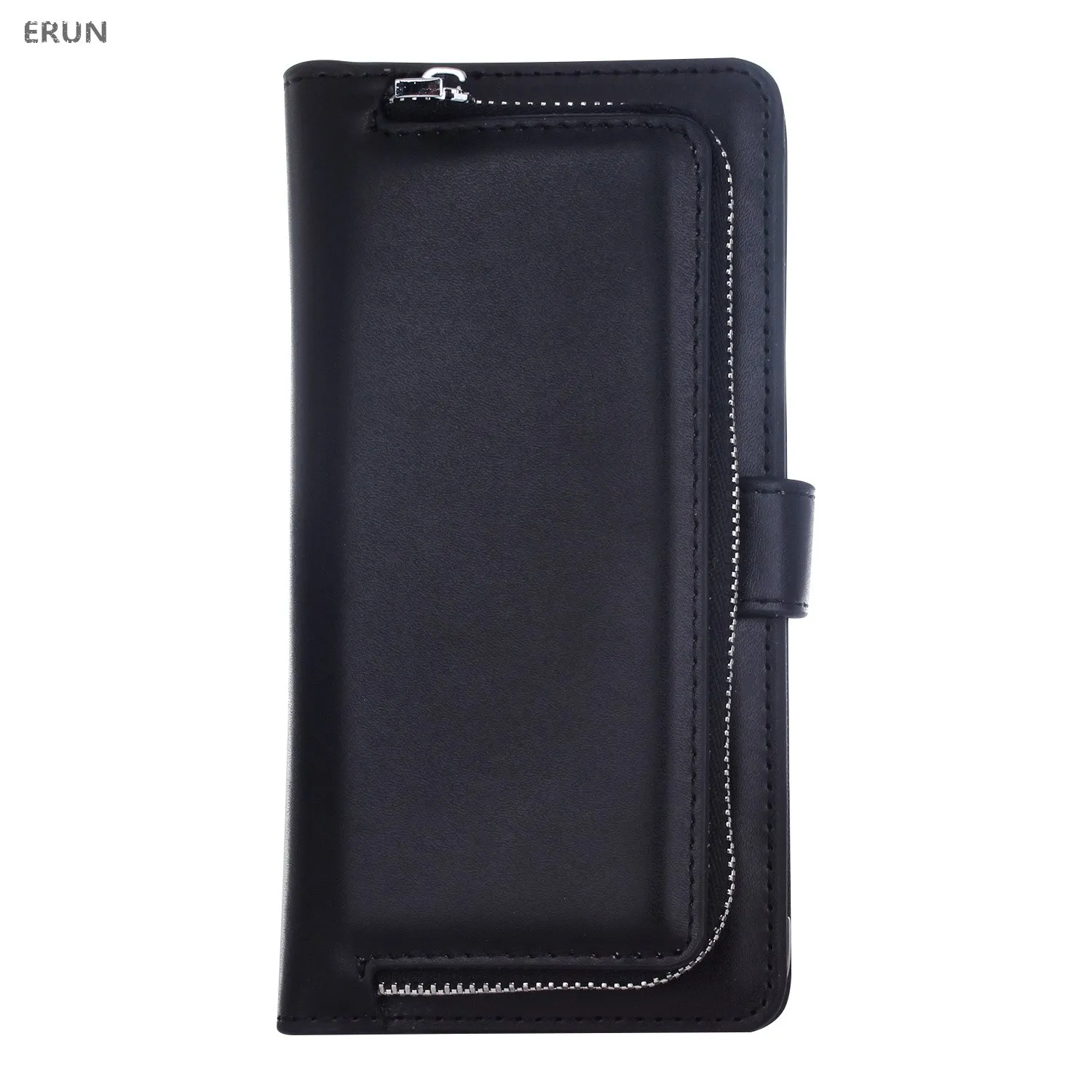 

Wallet case for iPhone8plus for iphone7plus Zip Leather Cover 7plus Plain Leather shell Wallet Leather Case
