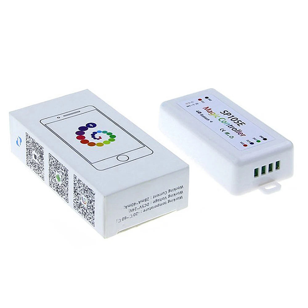 SP105E Wi-Fi WS2811 WS2812B светодиодный музыкальный контроллер SP107E SK6812 SP105E Bluetooth APA102 SP110E WS2801 пикселей Светодиодная лента DC5-24V