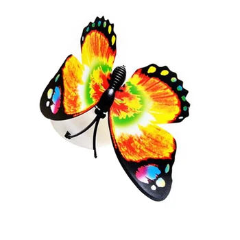 

Color Random 3D Butterfly LED Night Light Adhesive Decal Wall Sticker Home Mural Room Decorations
