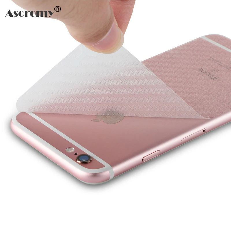 Защитный 3D чехол Ascromy из углеродного волокна для iPhone 5 6 6S 7 Plus Защитная пленка