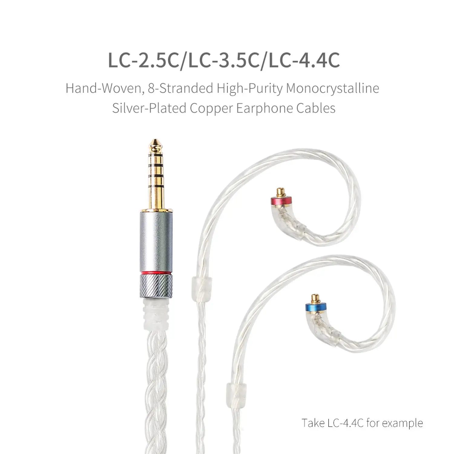

FIIO LC-2.5C LC-3.5C LC-4.4C Standard MMCX 3.5/2.5/4.4mm Hand-Woven Balanced Earphone Replacement Cable for Shure/UE /FIIO/JVC