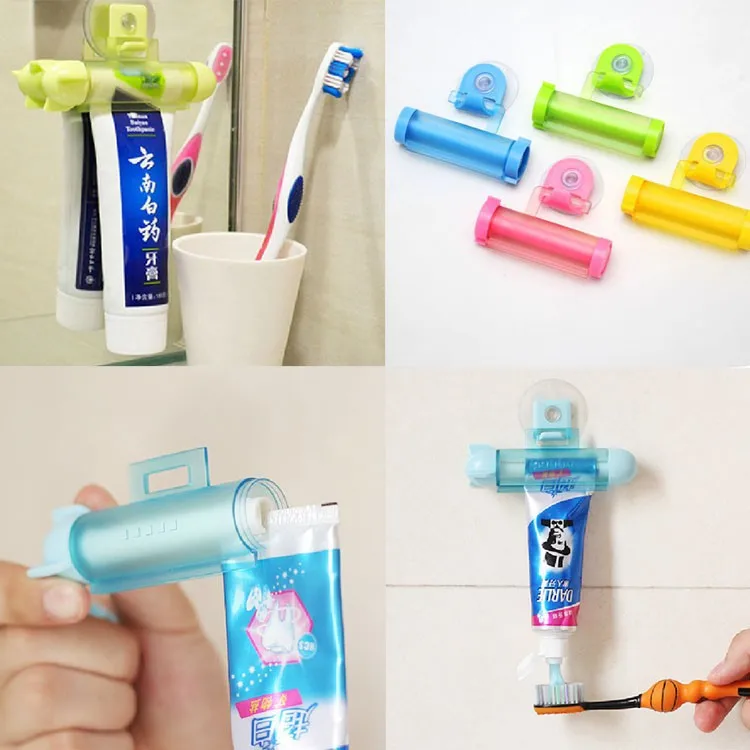 Пластиковая роликовая трубка соковыжималка Полезная Зубная паста Легкий дозатор держатель для ванной комнаты