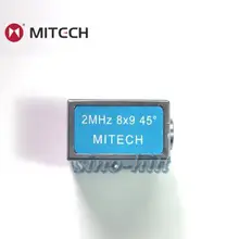 Mitech 45 градусов 2 МГц 8x9 мм угол луча контактный датчик для ультразвукового дефектоскопа