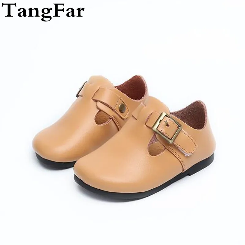 Autumn Children Genuine Leather Shoes Classic Vintage Boys Girls
