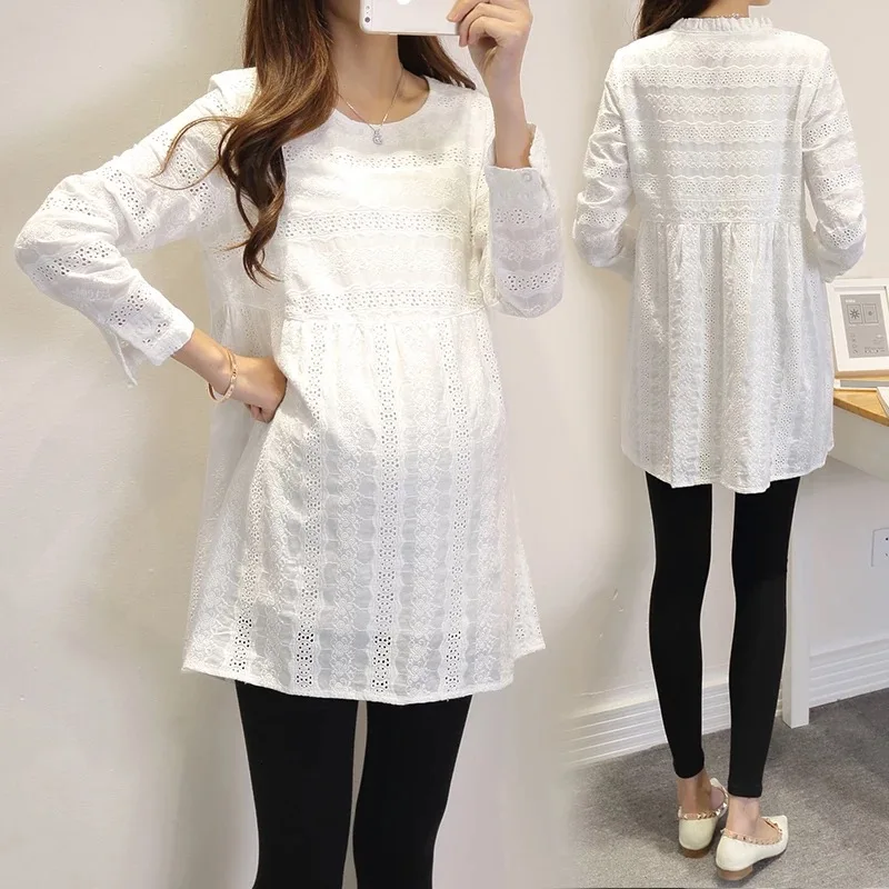 Moms Pregnant Dress Blouses Shirts Women Maternity Tops Clothes