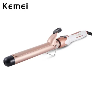

Kemei Ceramic Curling Hair Curler Wand LCD Beauty Styling Tool KM - 760A Hair Iron Style Maker EU Plug