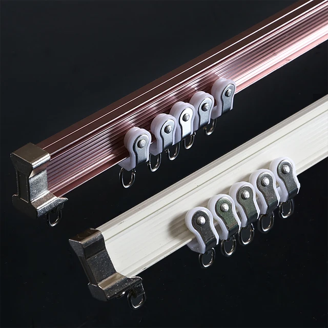 Aluminum curtain track rail L shaped U shaped curved windows and curved