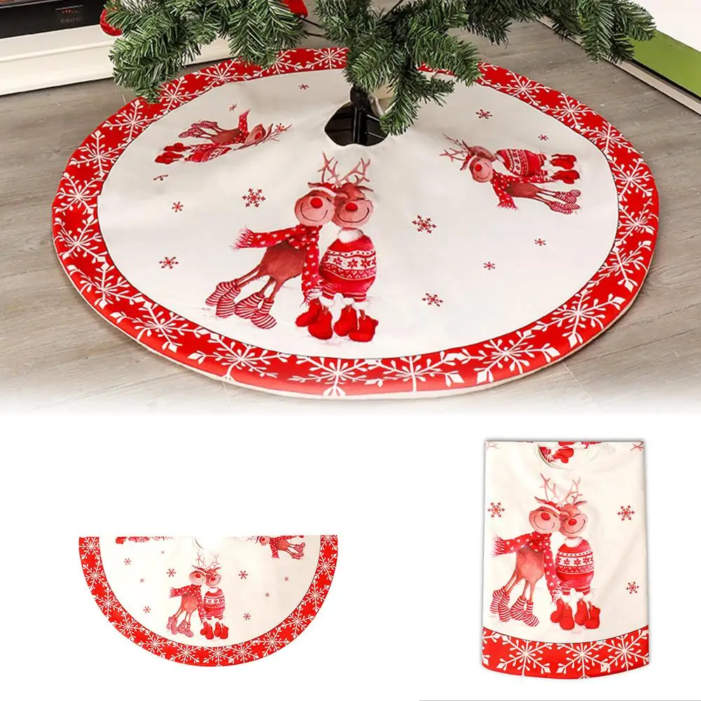 

120CM Christmas Tree Skirt Aprons Christmas Tree Carpet Christmas Decorations For Home New Year Xmas Decor