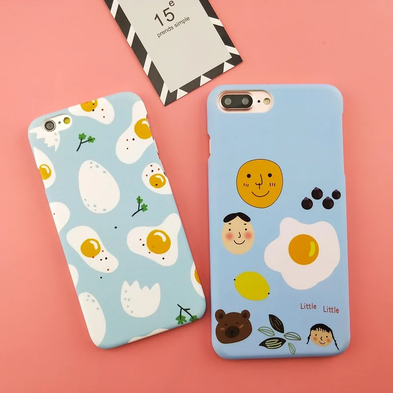 

Spring lemon For iPhone 8 8plus Case Cute and Popular Fried Eggs Girls Case For iPhone X 7 7plus 6 6s 6plus 6s plus 5 5S SE