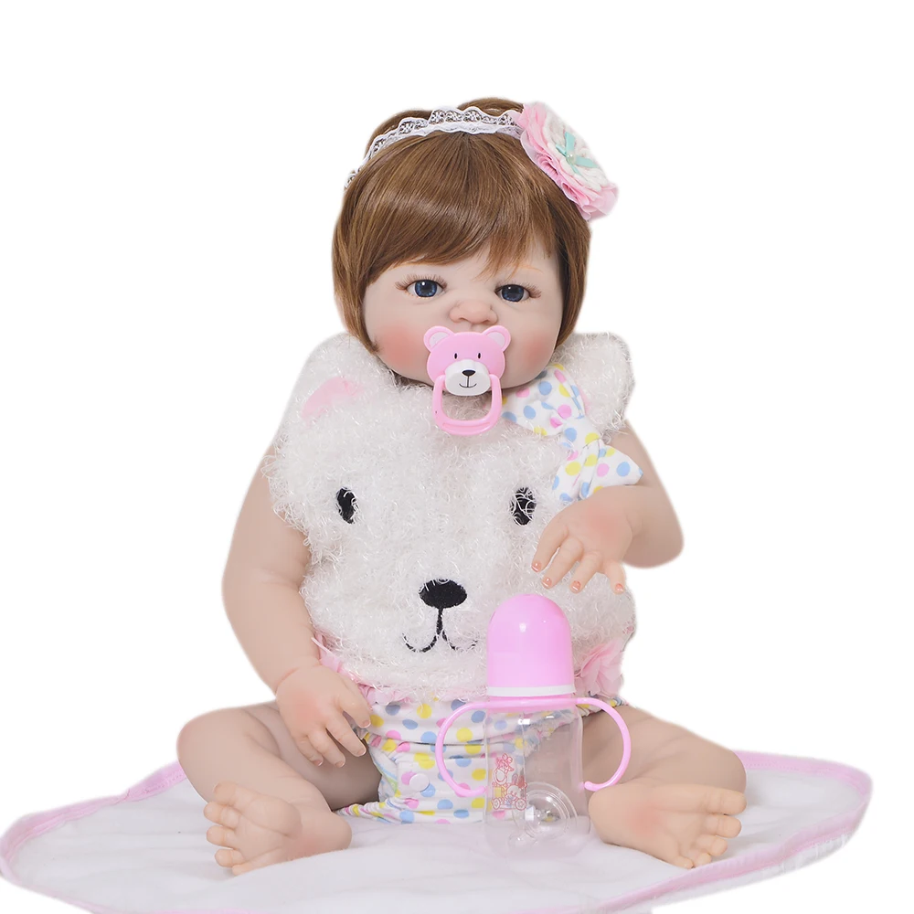 KEIUMI 23 ''модные силиконовые куклы Reborn Baby, полностью виниловые реалистичные моющиеся куклы Reborn baby girl для детей, подарки на день рождения, кукла