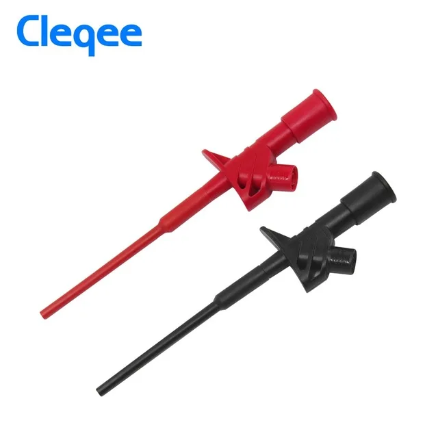 Cleqee P5004 2 шт./компл. изолированный быстрый тест крюк клип 1000 в 10A Высокое напряжение гибкий измерительный щуп Аксессуары для инструментов