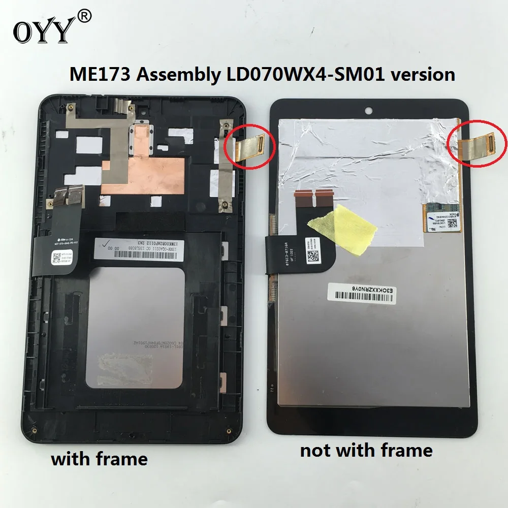 ЖК-дисплей панель экран монитор Сенсорный экран дигитайзер стекло сборка для Asus MemoPad HD7 ME173 ME173X K00B LD070WX4-SM01